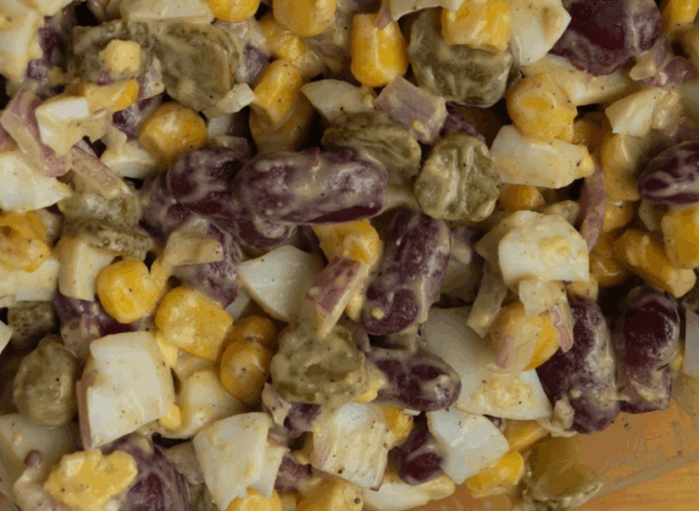 Bean Egg Veggie Salad with Corn