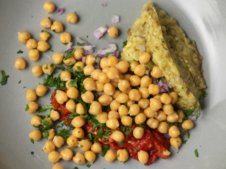 Chop the veggies herbs