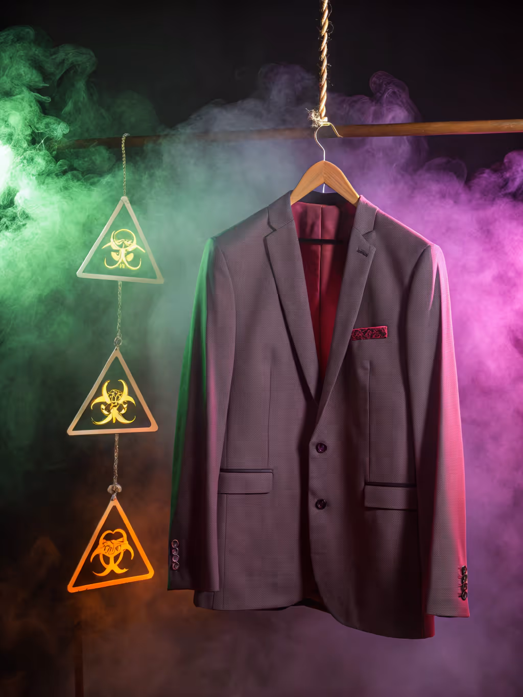a-elegant-business-suit-on-a-vintage-wooden-hanger