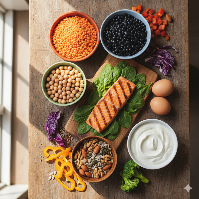 A-stunning-overhead-flat-lay-of-diverse-protein-sources-artfully
