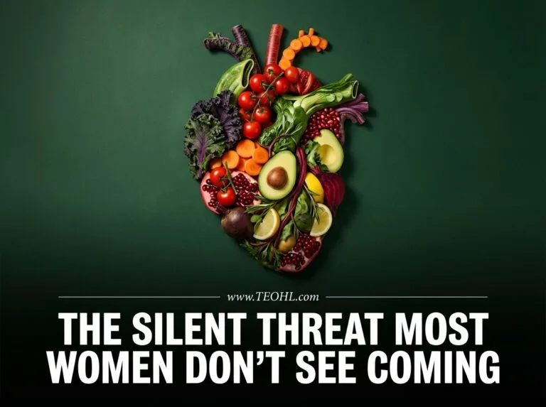 Heart made of colorful vegetables illustrating heart disease in women prevention