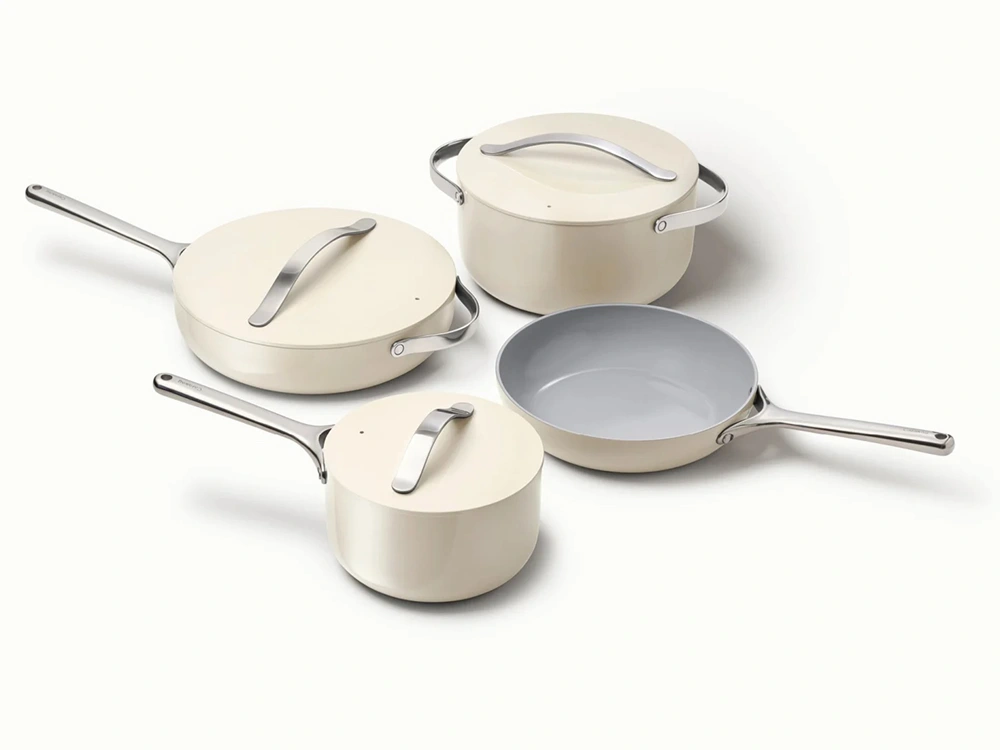 Caraway Home nontoxic PFAS-free cookware set