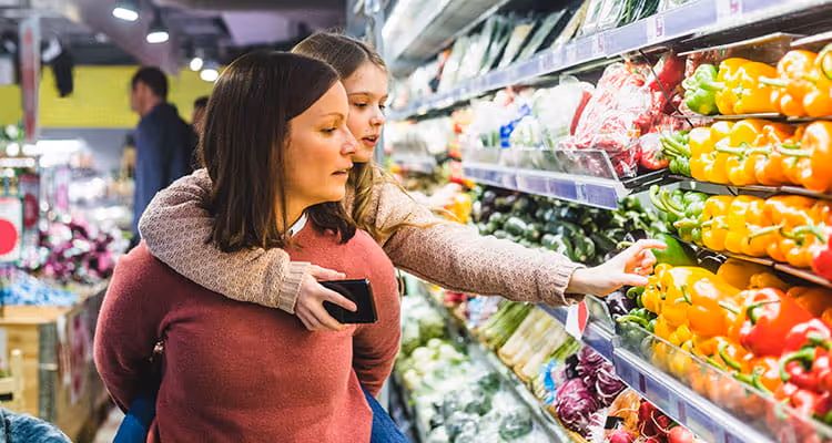 healthy grocery shopping