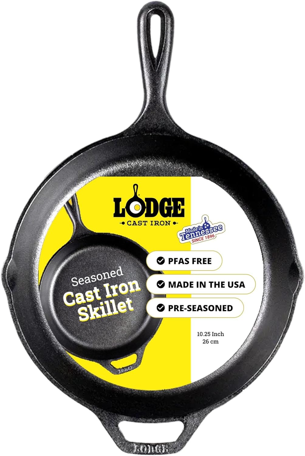 Lodge cast iron skillet PFAS-free safe cookware