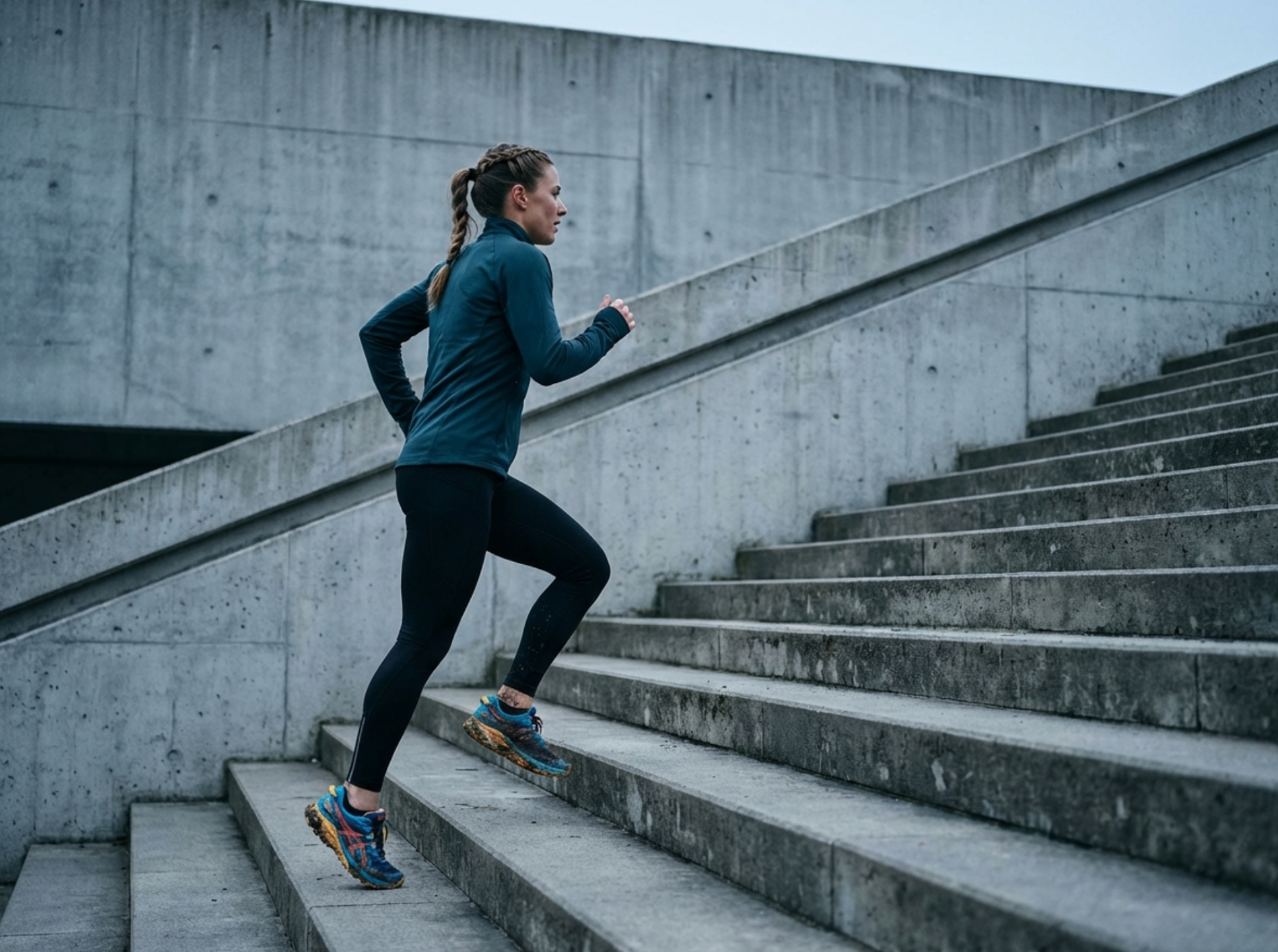 women running vigorous exercise