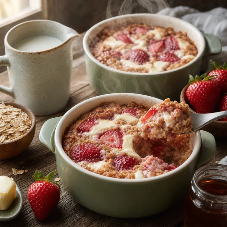 strawberry baked oats
