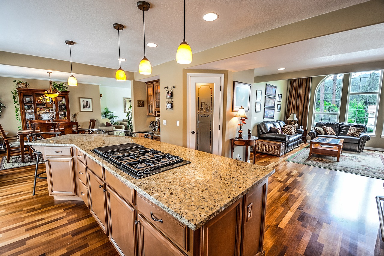Modern kitchen countertop with clean design, representing efficient countertop appliances for healthy cooking
