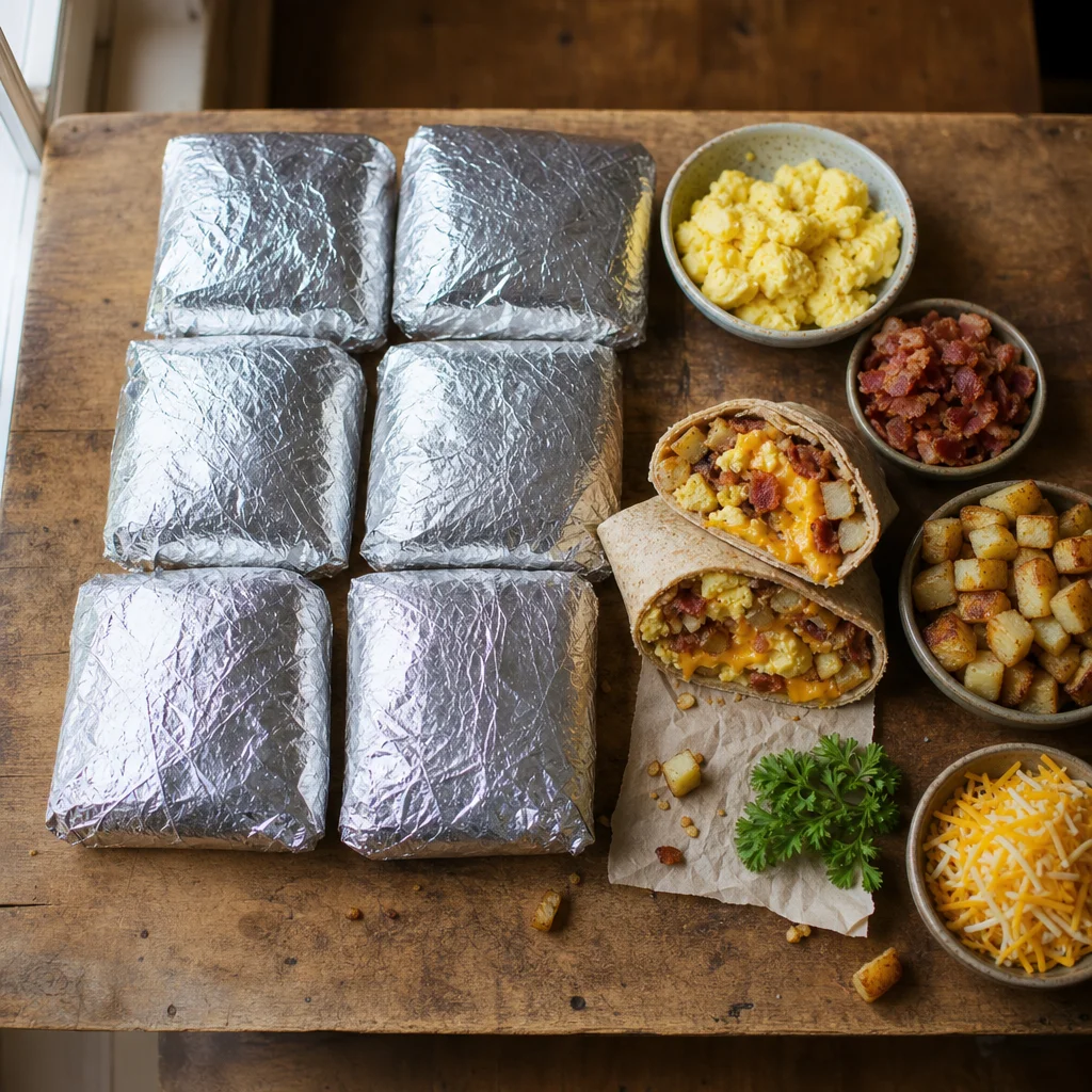 make ahead breakfast burritos